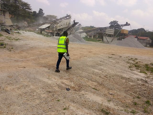 Site walk at a quarry