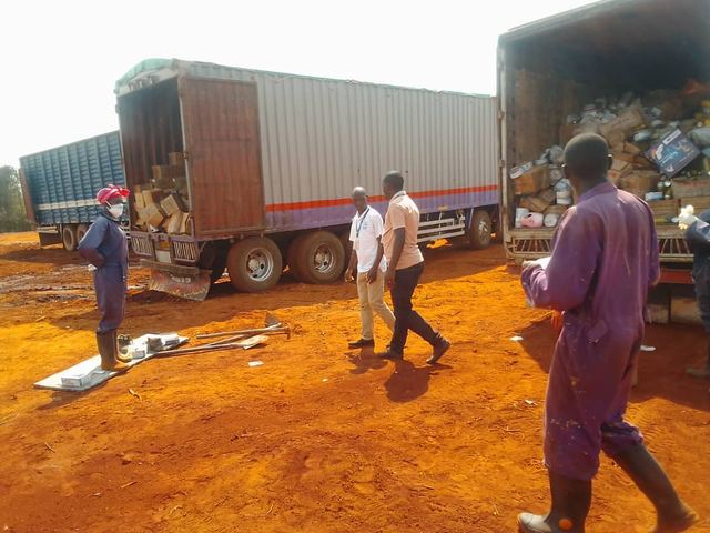 Offloading condemned goods for destruction