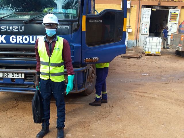 AEN team ready for liquid waste collection